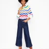 High Rise Wide Crop Jeans-Indigo Rinse-Boden Discount