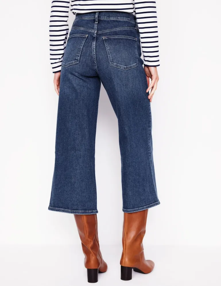 High Rise Wide Crop Jeans-Mid Vintage-Boden Outlet