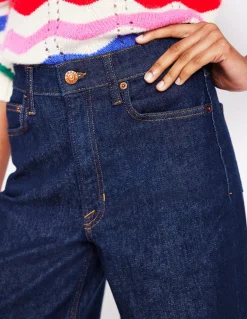 High Rise Wide Crop Jeans-Indigo Rinse-Boden Discount