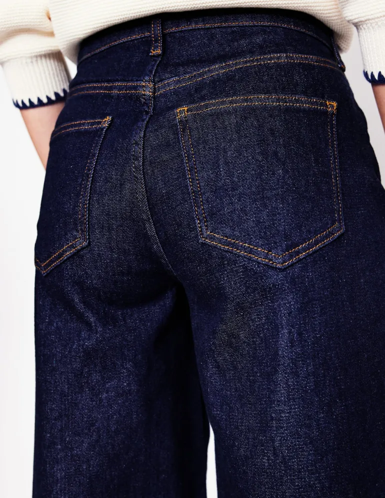 High Rise Wide Leg Jeans-Indigo Rinse-Boden Fashion