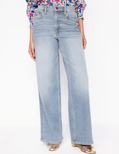 High Rise Wide Leg Jeans-Light Vintage-Boden Flash Sale