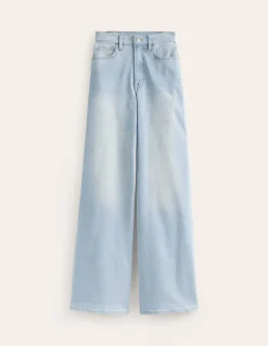 High Rise Wide Leg Jeans-Light Vintage-Boden Flash Sale