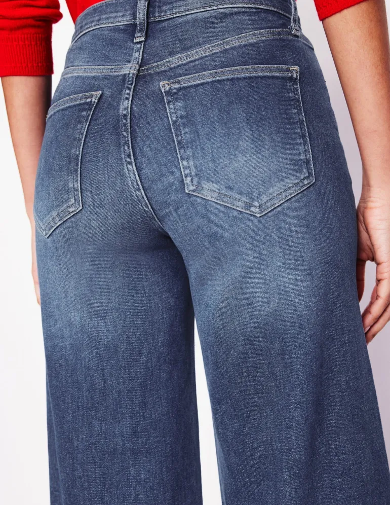 High Rise Wide Leg Jeans-Mid Vintage-Boden Cheap
