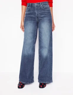 High Rise Wide Leg Jeans-Mid Vintage-Boden Cheap