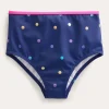 High Waisted Bikini Bottoms-Navy Rainbow Foil Confetti-Boden Flash Sale