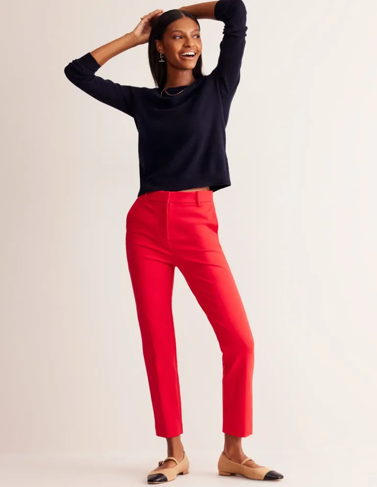 Highgate Ponte Pants-Hot Pepper-Boden Online