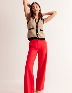 Holly Knitted Waistcoat-Camel Melange-Boden Flash Sale
