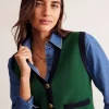 Holly Knitted Waistcoat-Eden Green-Boden Shop