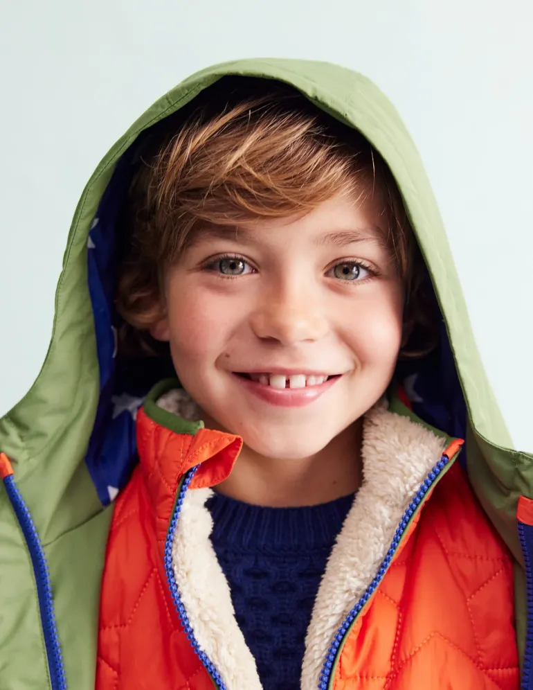 4-in-1 Waterproof Coat-Safari Green-Boden Hot
