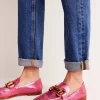 Iris Snaffle Loafers-Bright Pink Metallic leather-Boden Discount