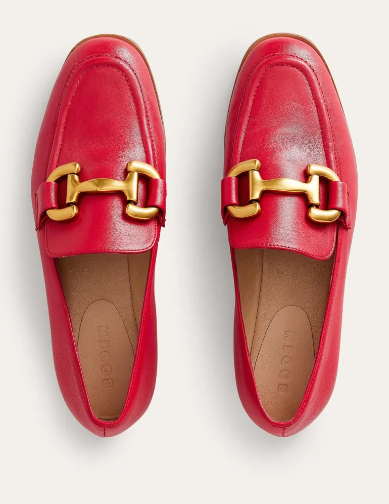 Iris Snaffle Loafers-Pillarbox Red-Boden Outlet