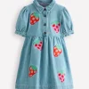 Izzy Denim Shirt Dress-Mid Vintage Denim Strawberry-Boden New