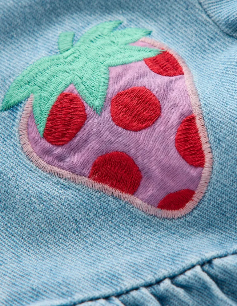 Izzy Denim Shirt Dress-Mid Vintage Denim Strawberry-Boden New