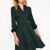 Jemima Tiered Jersey Dress-Pine, Geo Chain-Boden Shop