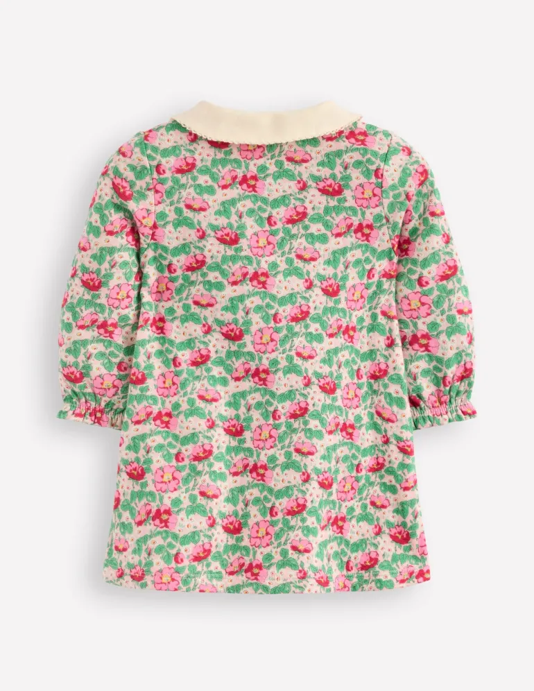 Jersey Doublecloth Dress-Pink Wild Rose Floral-Boden Cheap