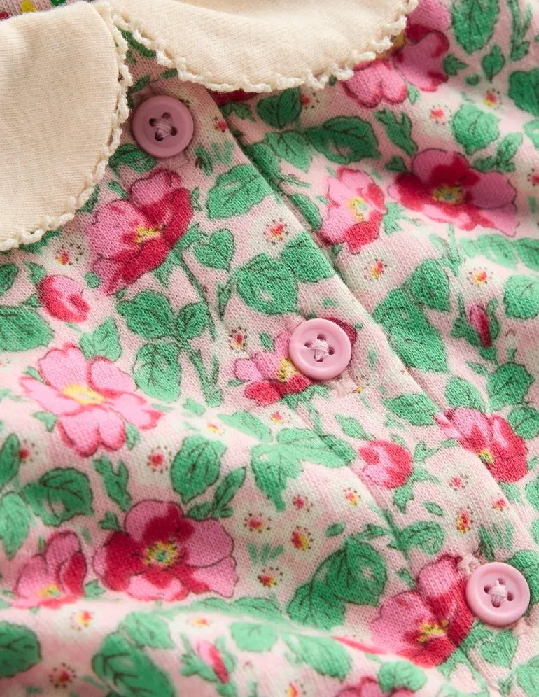 Jersey Doublecloth Dress-Pink Wild Rose Floral-Boden Cheap