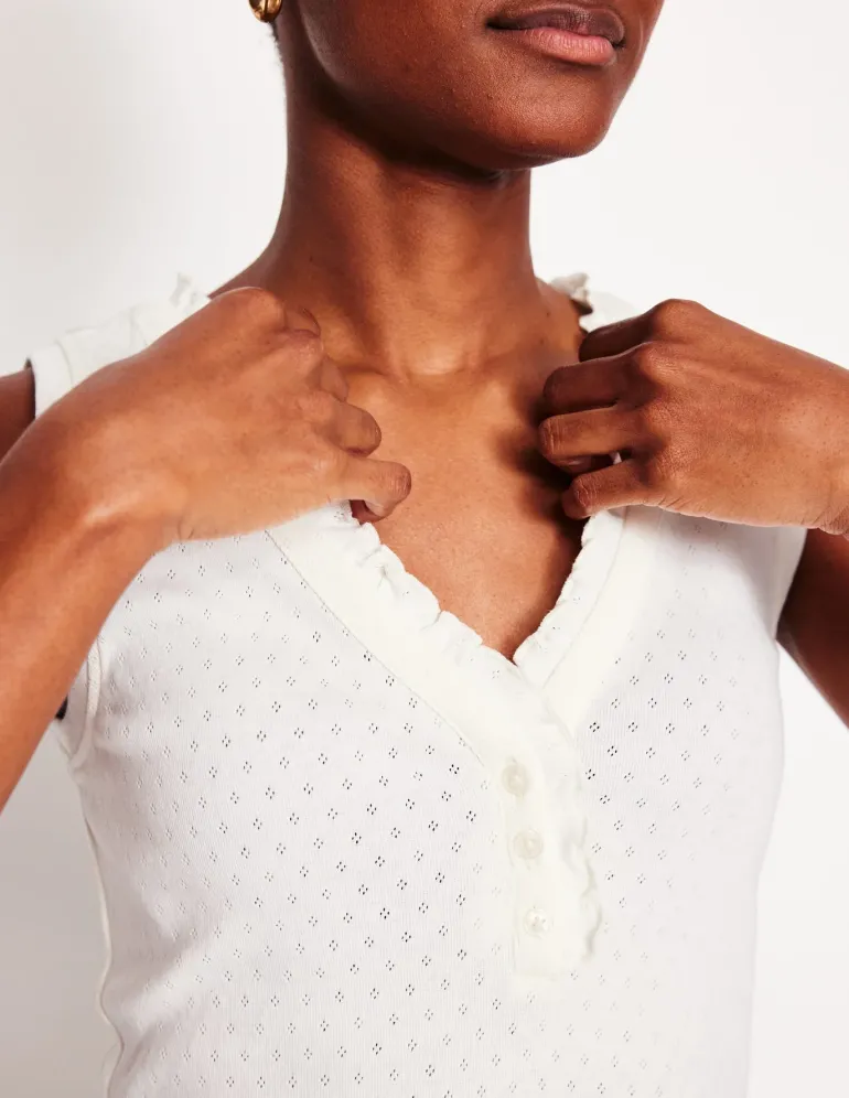 Jersey Henley Pajama Vest--Boden Hot
