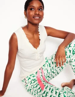 Jersey Henley Pajama Vest--Boden Hot