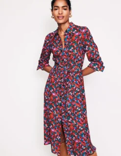 Kate Midi Shirt Dress-Bittersweet, Meadow Pop-Boden Cheap