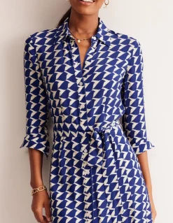 Kate Midi Shirt Dress-Mazarine Blue, Birdie-Boden Best