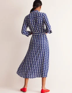 Kate Midi Shirt Dress-Mazarine Blue, Birdie-Boden Best