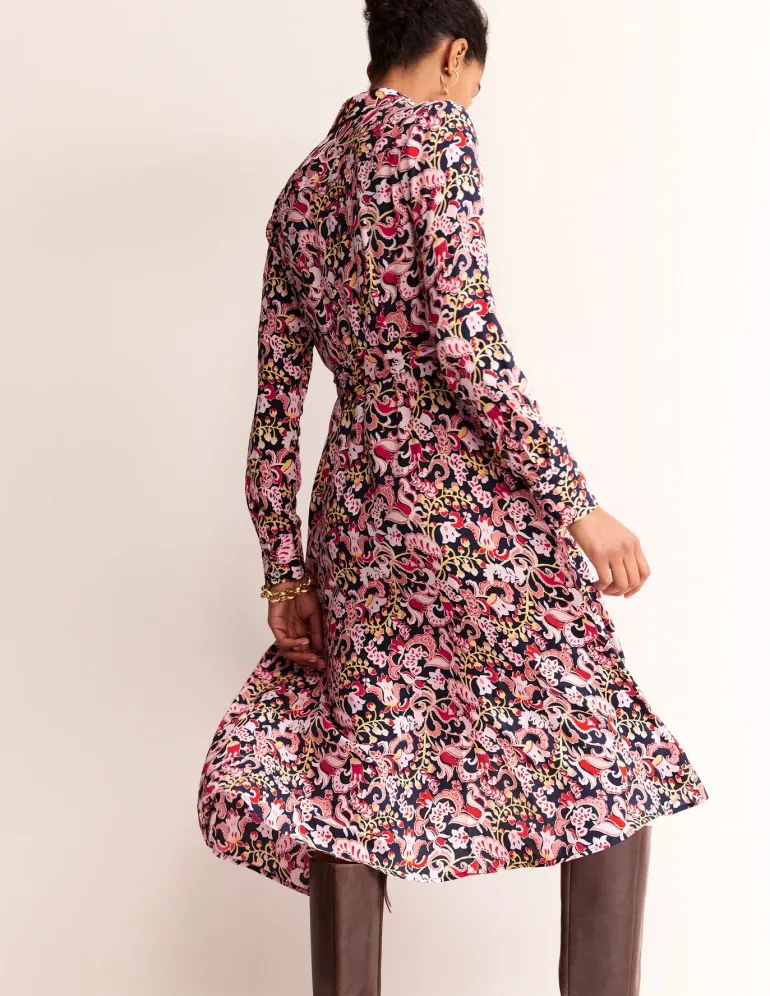 Kate Midi Shirt Dress-Soft Peony, Sweet Pea-Boden Best