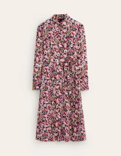 Kate Midi Shirt Dress-Soft Peony, Sweet Pea-Boden Best