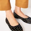 Kitty Flexi Sole Ballet Flats-Black and Camel Spot-Boden Flash Sale