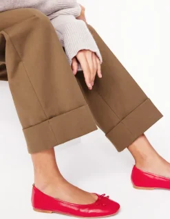 Kitty Flexi Sole Ballet Flats-Pillarbox Red-Boden Discount