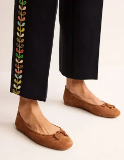 Kitty Flexi Sole Ballet Flats-Ginger Snap Suede-Boden Store