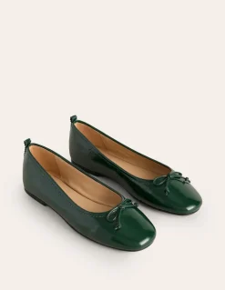 Kitty Flexi Sole Ballet Flats-Ponderosa Pine Patent-Boden Fashion