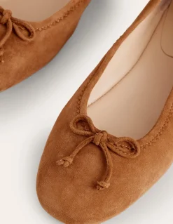 Kitty Flexi Sole Ballet Flats-Ginger Snap Suede-Boden Store