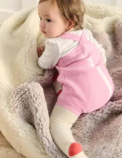 Knitted Romper-Vintage Pink Heart-Boden Sale
