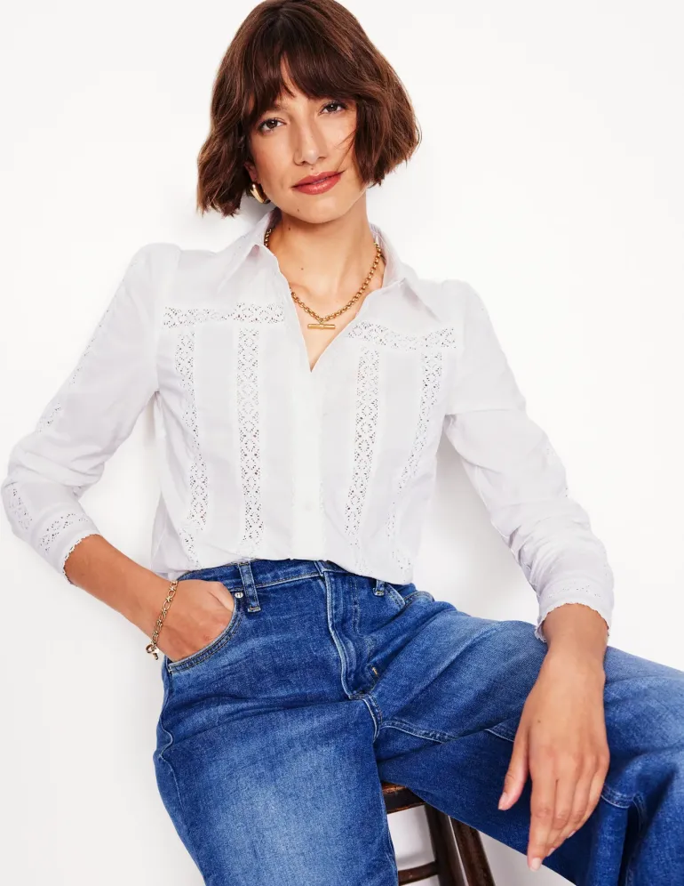 Lace Insert Shirt--Boden Online