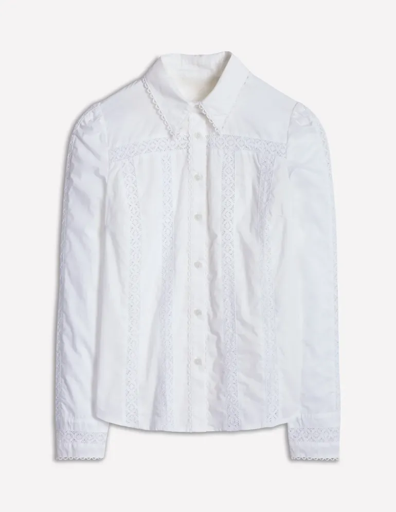 Lace Insert Shirt--Boden Online