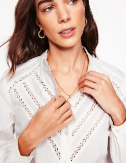 Lace Trim Cotton Blouse--Boden Flash Sale