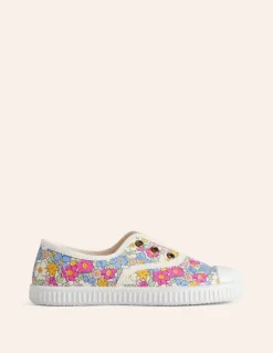 Laceless Canvas Pull-ons-Festival Pink Micro Floral-Boden Flash Sale