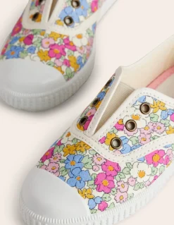Laceless Canvas Pull-ons-Festival Pink Micro Floral-Boden Flash Sale