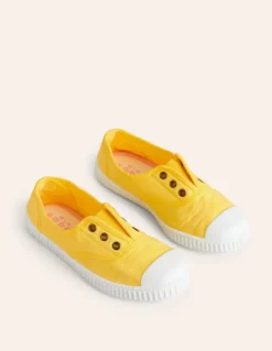 Laceless Canvas Pull-ons-Soft Lemon-Boden Shop