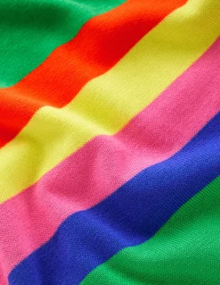 Lara Relaxed Cotton Jumper-Bright Green Chest Stripe-Boden Best Sale