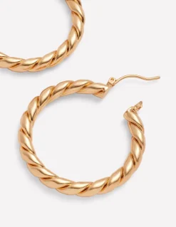 Large Chunky Twist Hoops--Boden Online