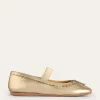 Leather Ballet Flats-Gold Metallic-Boden New