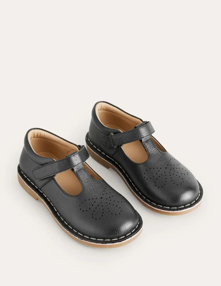Leather T-bar Flats--Boden Hot