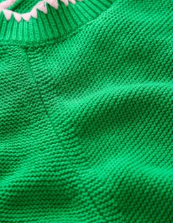 Lena Stitch Detail Sweater-Rich Emerald-Boden Sale