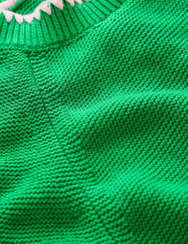 Lena Stitch Detail Sweater-Rich Emerald-Boden Sale