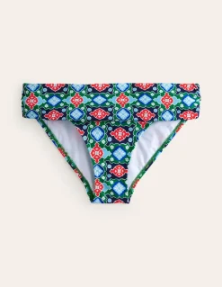 Levanzo Fold Bikini Bottoms-Green Tambourine, Coastal Tile-Boden Cheap