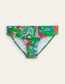 Levanzo Fold Bikini Bottoms-Kelly Green, Paisley Azure-Boden Flash Sale