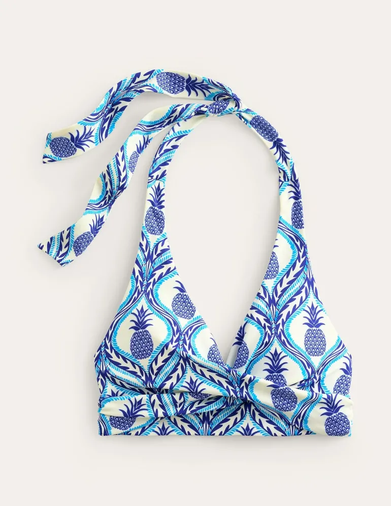 Levanzo Halter Bikini Top-Surf The Web, Pineapple Wave-Boden Best Sale