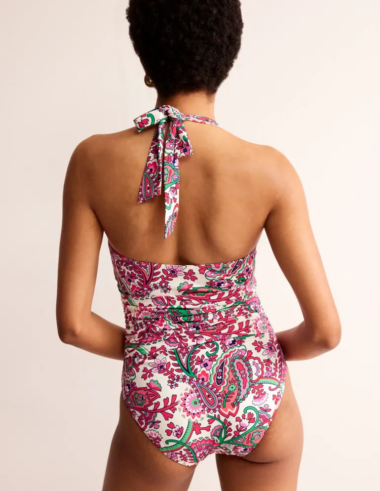 Levanzo Halter Swimsuit-Multi, Fantastical-Boden Best