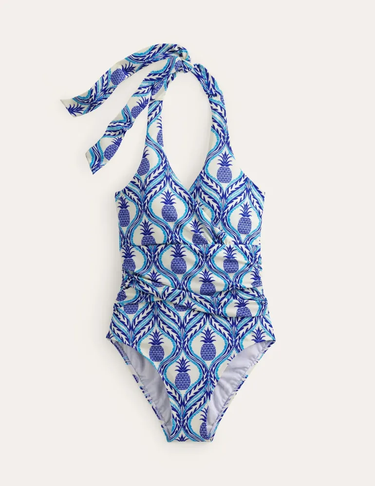 Levanzo Halter Swimsuit-Surf The Web, Pineapple Wave-Boden Shop